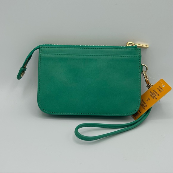🔥🆕🔥 Tory Burch Bow Smart Phone Wristlet Viridian Green Tahitian Turq - Picture 2 of 8